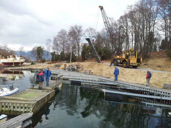 Siste landgang heist på plass under dugnaden 13. april 2013